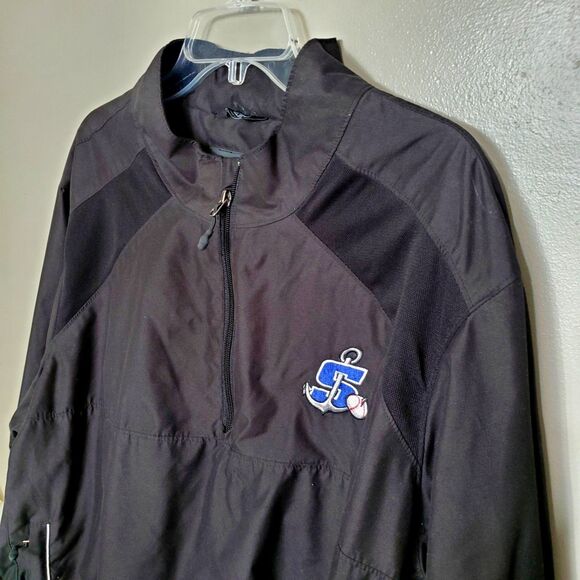 Stockton Ports Baseball Windbreaker Jacket Mens Size XXL Black MiLB WP Golf - Picture 2 of 9